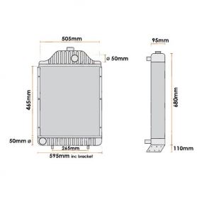 Radiateur 3050 - 3065 et 6120 - 6140 pour MASSEY FERGUSON