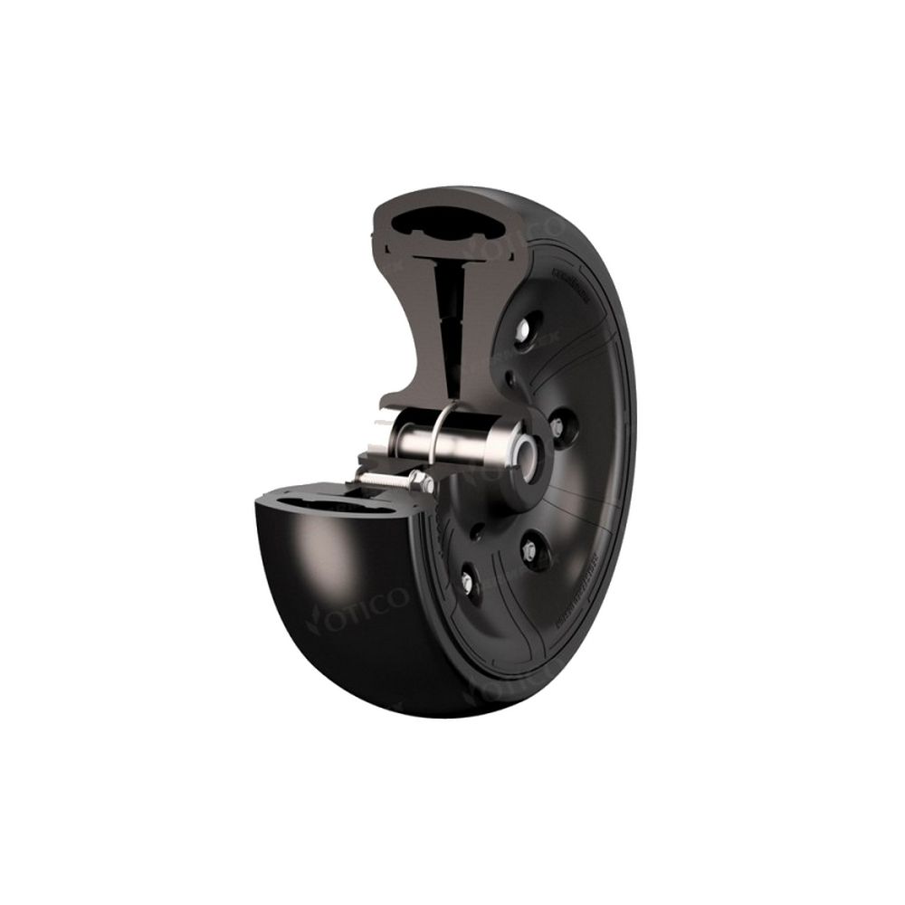ROUE POLYMER 300X100 ALÉSAGE Ø20MM réf. 008350.03 - farmflex