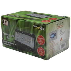 Phare de travail 3D 44 LED 1500 Lumens