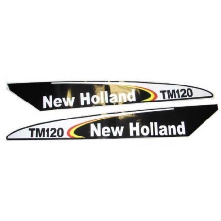 Autocollant New Holland TM120 - Set Early Type Blac pour FORD Autocollant New Holland TM120 - Set Early Type Blac pour FORD