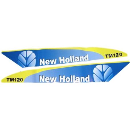 Autocollant New Holland TM120 Set Late Type Blanc pour FORD Autocollant New Holland TM120 Set Late Type Blanc pour FORD