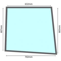 Vitre de cabine en verre pour Tracteurs Ford AP avec cadre en aluminum Vitre de cabine en verre pour Tracteurs Ford AP avec cadre en aluminum