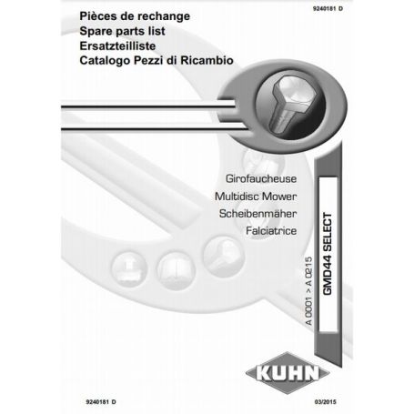 CATALOGUE PDR GMD44 RÉF. 9240181 - KUHN