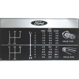 Autocollant «Tableau de changement de vitesse du 6600» réf. D0NN7B292S - Ford New Holland