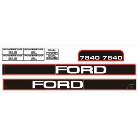 Kit de décalques Ford 7840 - Jusqu'à 96 pour FORD Kit de décalques Ford 7840 - Jusqu'à 96 pour FORD