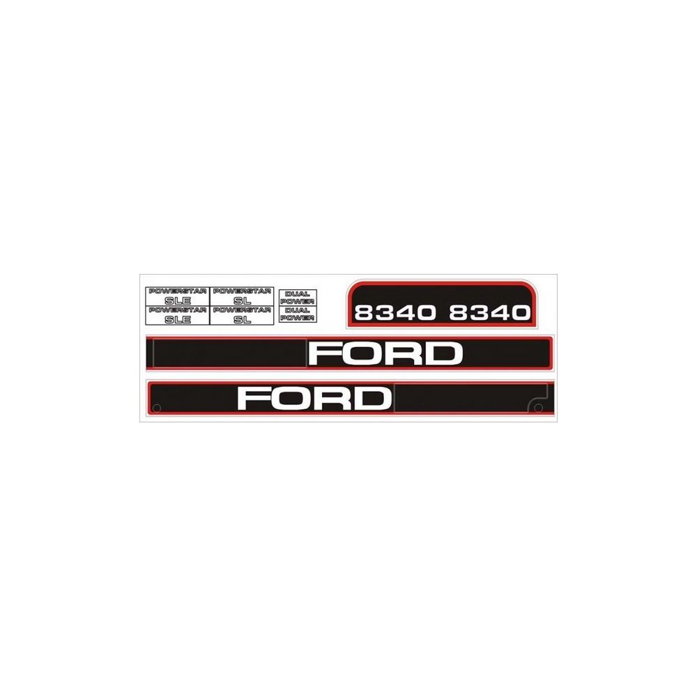Kit d'autocollants «Ford 8340» réf. 82008798 - Ford New Holland