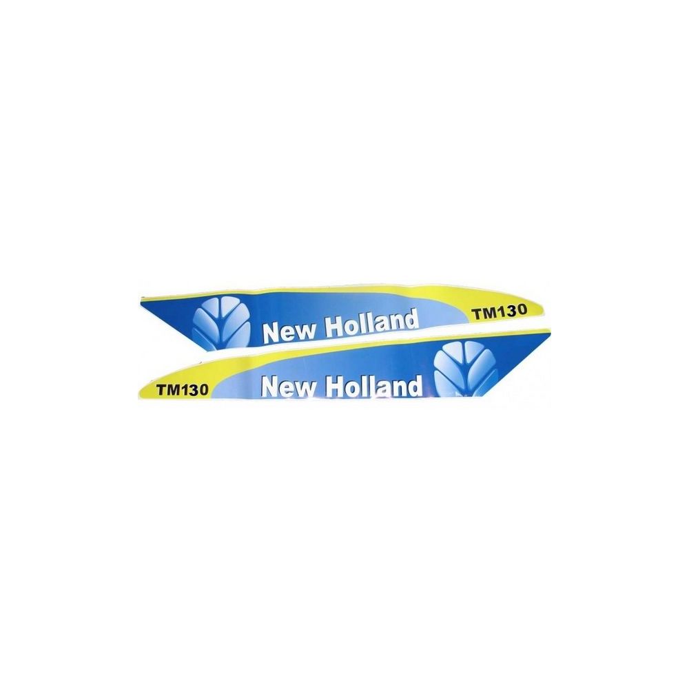 Autocollant New Holland TM130 Set Late Type Blanc pour FORD