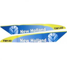 Autocollant New Holland TM140 Set Late Type Blanc pour FORD
