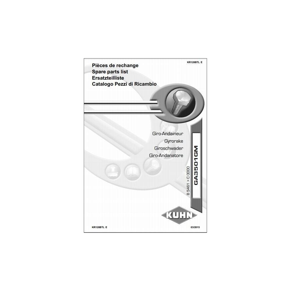 CATALOGUE PDR GA3501 RÉF. KR128BTL - KUHN