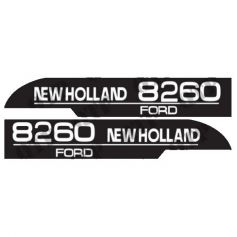 Kit d'autocollants «8260» réf. 82007995 - Ford New Holland Kit d'autocollants «8260» réf. 82007995 - Ford New Holland