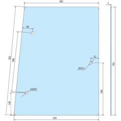 Vitre latérale L & R Deutz Agroprima Agroxtra DX3 pour DEUTZ Vitre latérale L & R Deutz Agroprima Agroxtra DX3 pour DEUTZ