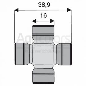 Croisillon circlips extérieurs 16 x 38.9