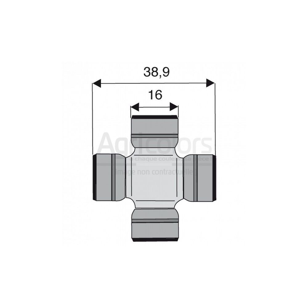 Croisillon circlips extérieurs 16 x 38.9