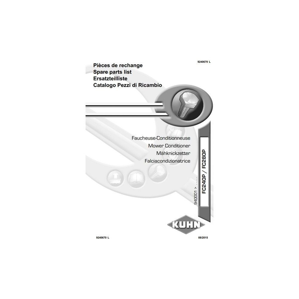 CATALOGUE PDR FC240P RÉF. 9240670 - KUHN