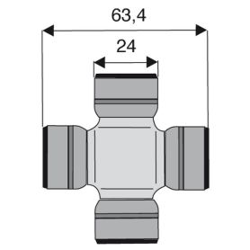 Croisillon circlips extérieurs 24 x 63.4