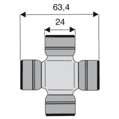 Croisillon circlips extérieurs 24 x 63.4 Croisillon circlips extérieurs 24 x 63.4
