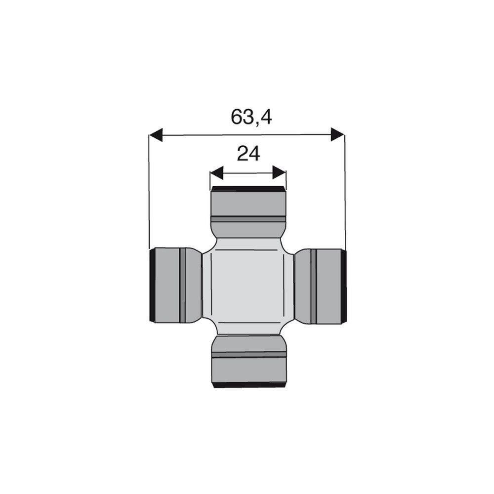 Croisillon circlips extérieurs 24 x 63.4