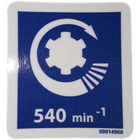 Étiq. adhésive 540 min Réf. 09914900 - Kuhn