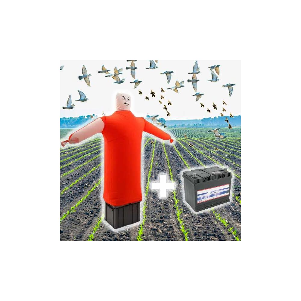 Epouvantail gonflable mannequin effaroucheur lumineux et sonore