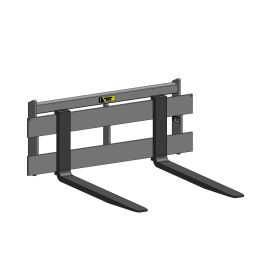 Lève palette AP1500 2T avec 2 fourches 100x40 longueur 1200 attelages amovibles à brides