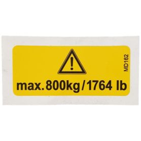 AUTOCOLLANT CHARGE MAX.800KG Réf. MD162 AMAZONE
