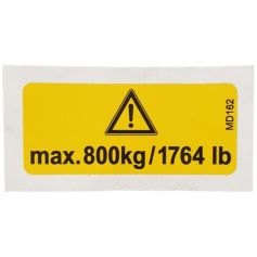 AUTOCOLLANT CHARGE MAX.800KG Réf. MD162 AMAZONE AUTOCOLLANT CHARGE MAX.800KG Réf. MD162 AMAZONE