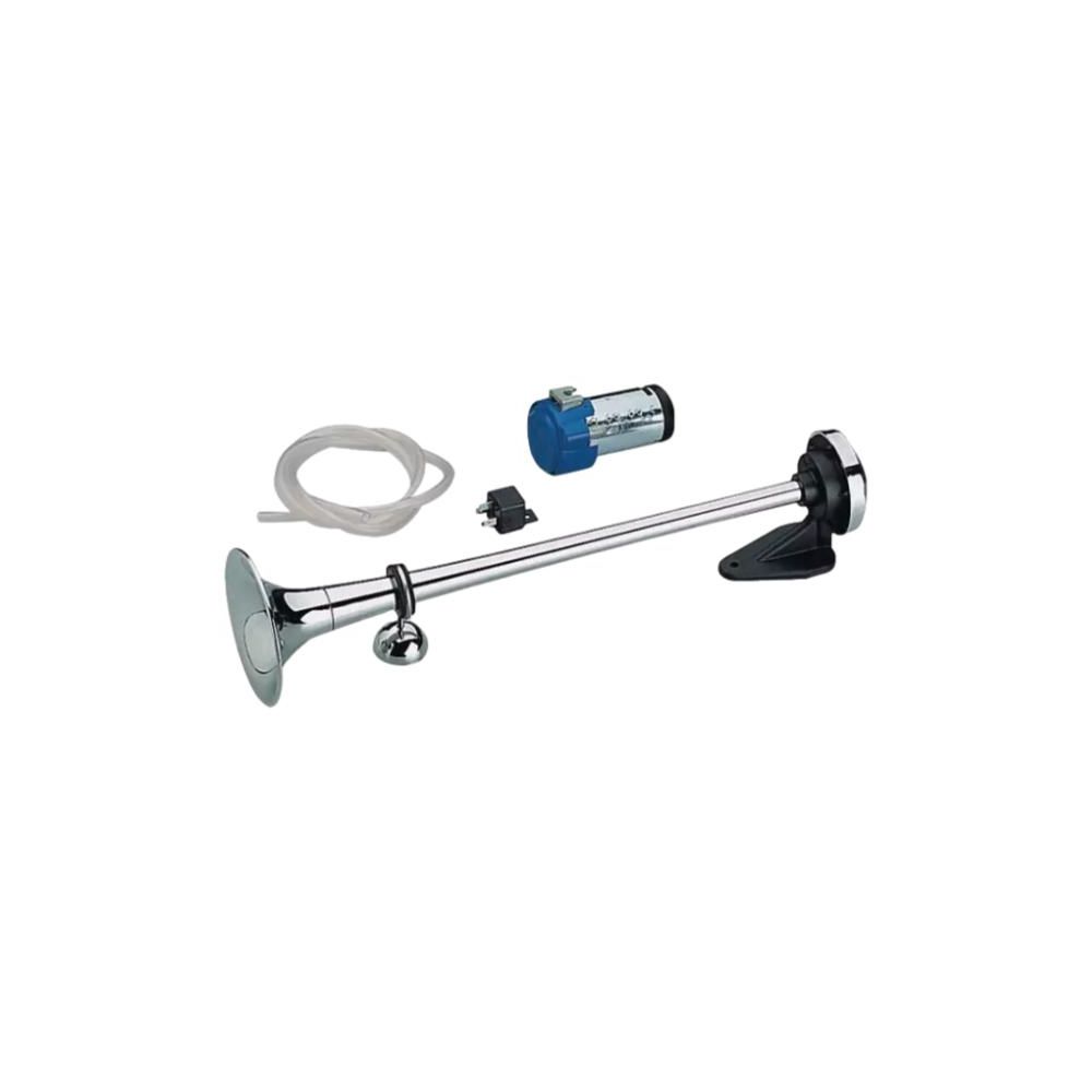Klaxon trompette laiton chrome avec compresseur