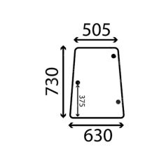 Vitres latérales en verre MCI Cab John Deere 2250 pour JOHN DEERE Vitres latérales en verre MCI Cab John Deere 2250 pour JOHN DEERE