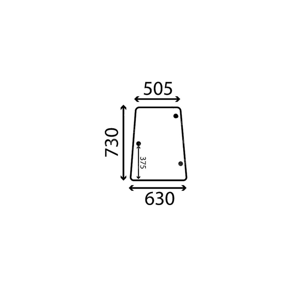 Vitres latérales en verre MCI Cab John Deere 2250 pour JOHN DEERE