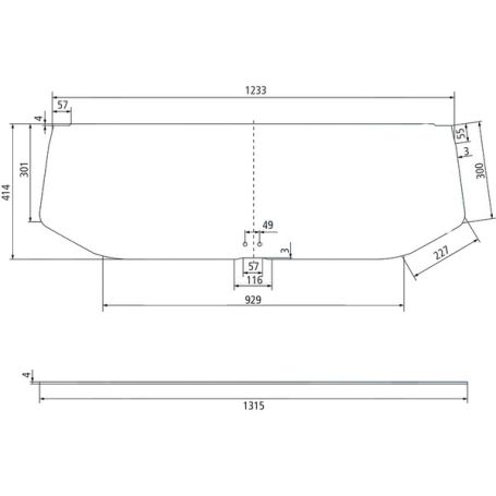 Vitre arrière inférieure 83909858 adaptable pour Ford Super Q Vitre arrière inférieure 83909858 adaptable pour Ford Super Q