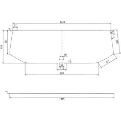 Vitre arrière inférieure 83909858 adaptable pour Ford Super Q Vitre arrière inférieure 83909858 adaptable pour Ford Super Q