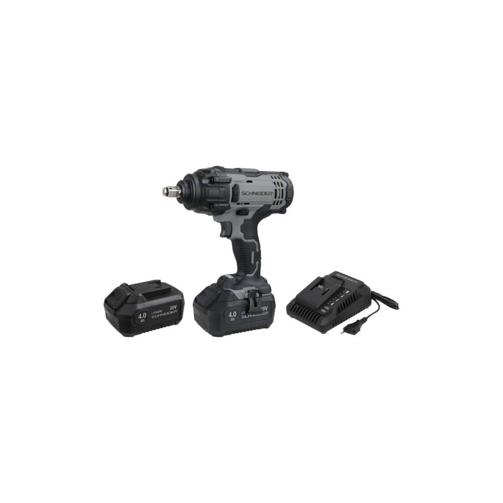 Clé à chocs 1/2" 20V 470/650Nm - 2 batteries 4Ah - 1 chargeur 3A – coffret