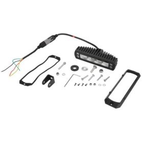 Barre à LED avec feux clignotants, 3200 Lumens, 192mm, Faisceau large, Interférence Classe 3, 9-36V