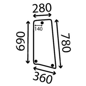 VITRE REF 3615408M1 MASSEY FERGUSON