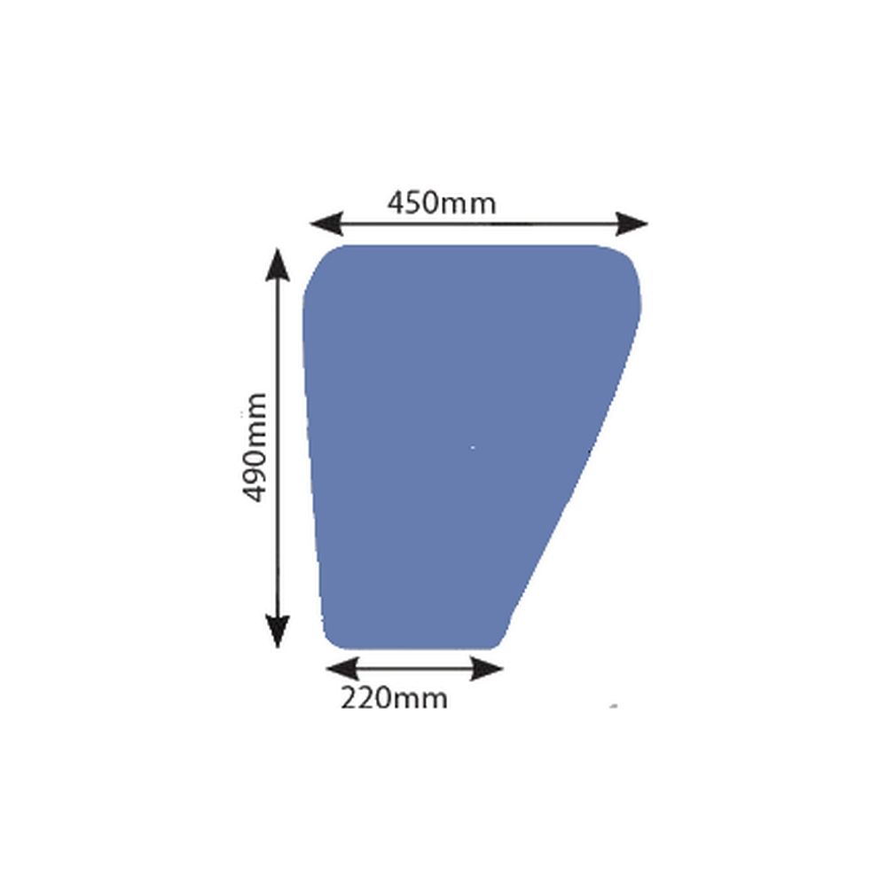 Vitre inférieure de porte Q Cab Réf. 83914254 pour tracteur FORD