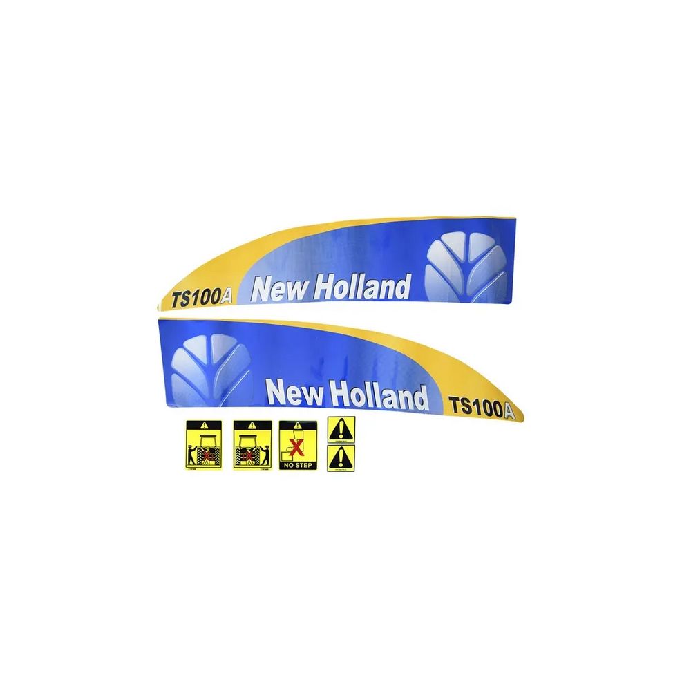 Kit autocollants New Holland TS100A avec avertissements NEW HOLLAND