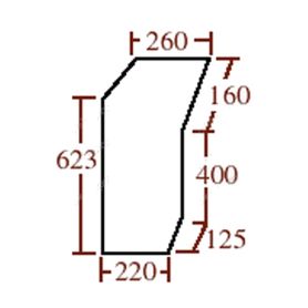 Vitre de labour inférieur avant droite Réf. 83995038 Ford