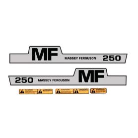 Kit d'autocollants «Massey Ferguson 250» réf. 1672328M1 - Massey Ferguson