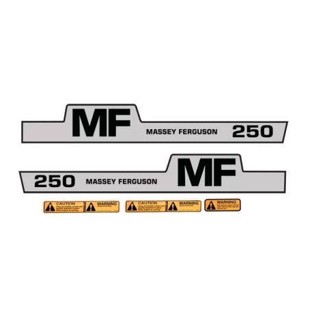 Kit d'autocollants «Massey Ferguson 250» réf. 1672328M1 - Massey Ferguson Kit d'autocollants «Massey Ferguson 250» réf. 1672328M1 - Massey Ferguson