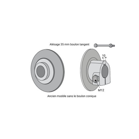 MOYEU LIMITEUR F2 ALESAGE 35 ET BOULON TANGEANT POUR LIMITEUR A FRICTION MOYEU LIMITEUR F2 ALESAGE 35 ET BOULON TANGEANT POUR LIMITEUR A FRICTION