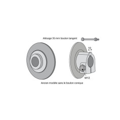 MOYEU LIMITEUR F2 ALESAGE 35 ET BOULON TANGEANT POUR LIMITEUR A FRICTION MOYEU LIMITEUR F2 ALESAGE 35 ET BOULON TANGEANT POUR LIMITEUR A FRICTION