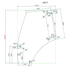 Vitre de porte coté gauche pour DEUTZ Agrotron, Same Deutz Fahr Vitre de porte coté gauche pour DEUTZ Agrotron, Same Deutz Fahr