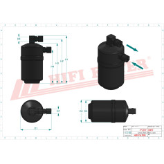 DESHYDRATEUR CLIMATISATION RÉF. DYH50012 - HIFI FILTER DESHYDRATEUR CLIMATISATION RÉF. DYH50012 - HIFI FILTER