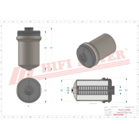 FILTRE A GASOIL SEPARATEUR D'EAU RÉF. SN40901 - HIFI FILTER