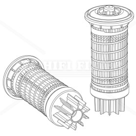 Filtre à gasoil séparateur d'eau HIFI SN40879 pour Lindner, Merlo