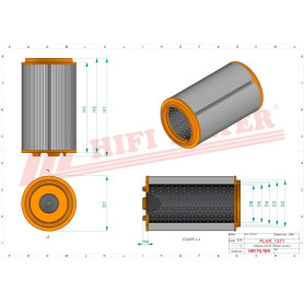 Filtre à air HIFI SA17731 pour Claas