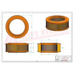 FILTRE A AIR RÉF. SA215 - HIFI FILTER FILTRE A AIR RÉF. SA215 - HIFI FILTER