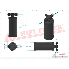 DESHYDRATEUR CLIMATISATION RÉF. DYH70011 - HIFI FILTER
