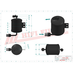 DESHYDRATEUR CLIMATISATION RÉF. DYH90026 - HIFI FILTER DESHYDRATEUR CLIMATISATION RÉF. DYH90026 - HIFI FILTER