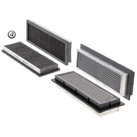 Kit de filtration habitacle HIFI KC90422CAG pour John Deere